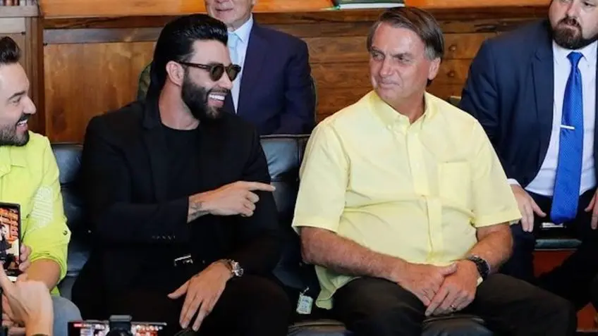 Gusttavo Lima com Bolsonaro após as eleições de 2022. Foto: reprodução